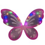 Aripi de Zana LED Cozevdnt, Flexibile, Luminoase, Roz, pentru Petreceri si Cosplay