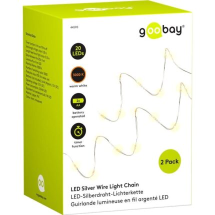 Ghirlanda decorativa interior, Goobay, PVC, 20xLED, Transparent