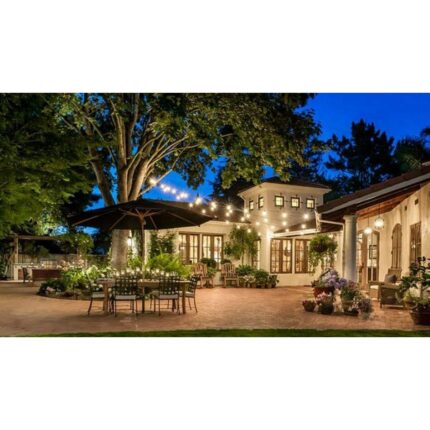 Ghirlanda Luminoasa,50 m Lungime, De Exterior, 50 Becuri LED,50 Globuri Transparente,1 bec led/ m,Lumina Calda Warm White.