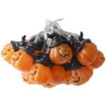 Ghirlanda solara pentru Halloween, Longziming, 6 m, 30 LED, portocaliu/negru