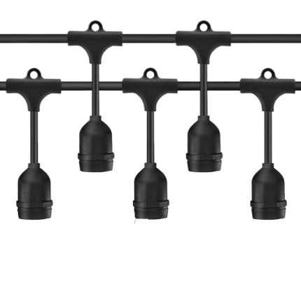 Ghirlanda luminoasa cu pendule, interconectabil, interior / exterior, 10 x E27, IP65, 10 m