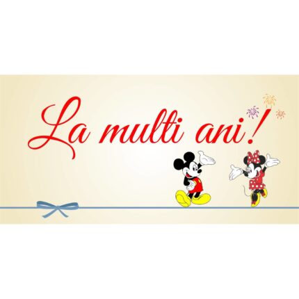 Banner "La multi ani" modele cu desene, 60 x 120 cm