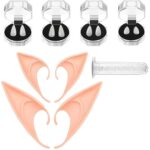 Accesorii pentru Halloween, Set 13 piese - colti de vampir, urechi de elf si dinti adezivi, din rasina medicala, pentru tintuta cosplay Dracula, spiridus, bal mascat, petrecere, pentru copii si adulti