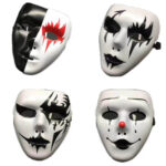 4 masti de Halloween, alb