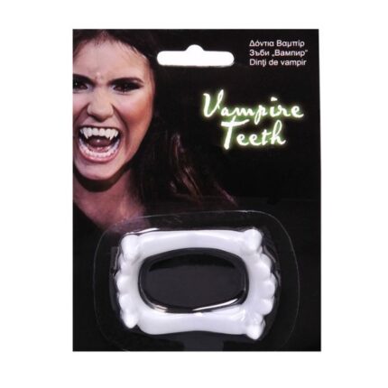 Accesoriu unisex de deghizare pentru petrecere Halloween, dinti albi falsi vampirul Dracula, plastic