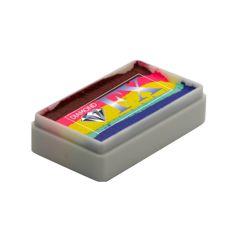 Vopsea pentru fata sau corp, Diamond FX Splitcake Curcubeu Real, 30 g