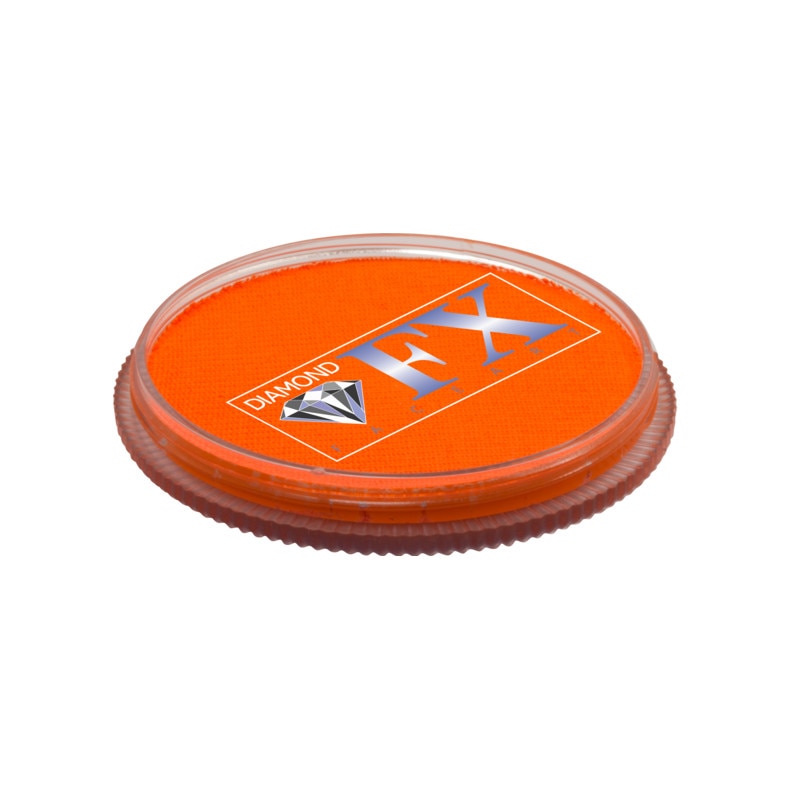 Vopsea pentru machiaj prostetic si efecte speciale, Diamond FX portocaliu neon, 30 g
