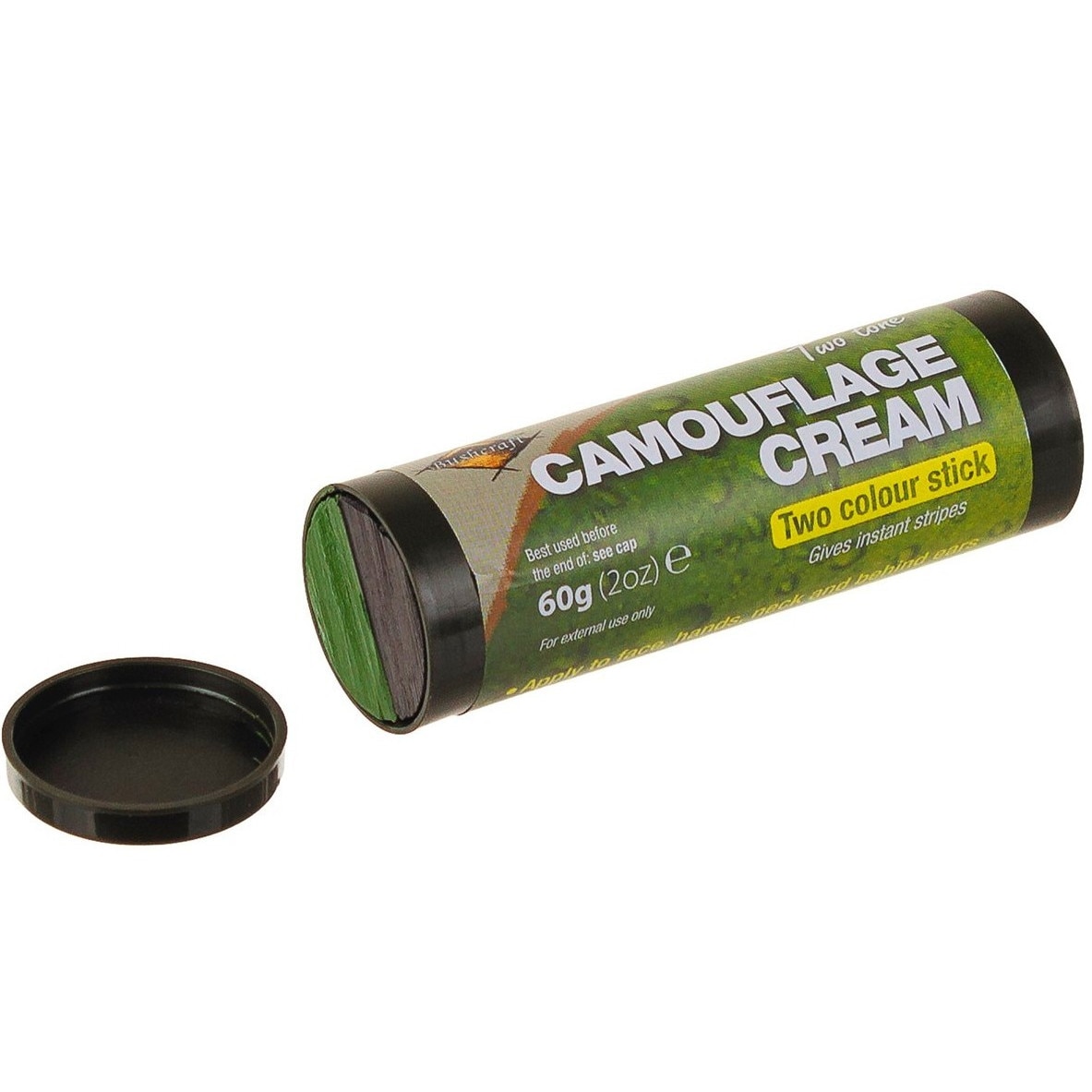 res_e2640133e9168ff4a40a469e279043d7 Vopsea stick pentru fata, Efect de camuflaj, 60g, Negru/Verde