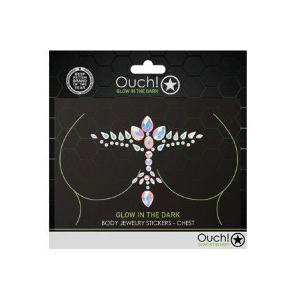 Set de autocolante corporale, Ouch!, Rasina, fosforescente, 19x0.5x18cm