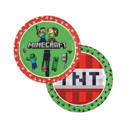 Set 8 Farfurii Petrecere 23cm Minecraft 95441