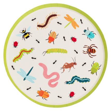 Farfurii de hartie pentru petrecere cu bug-uri 25cm (8 buc) Ginger Ray