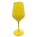 Pahar pentru vin, incasabil, reutilizabil, Gold Plast, 470 cc, galben, 1 buc/set, tritan