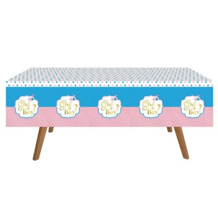 Fata de Masa din Plastic pentru Petrecerea Bebelusului Baby Shower Ciel Roz 180x120cm 1 buc MEMORY