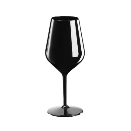 Pahar wine cocktail, Gold Plast, negru, reutilizabil, 470 cc, 1 buc/set, tritan