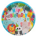 Farfurii Party de Carton cu Animale din jungla 23cm - 6buc