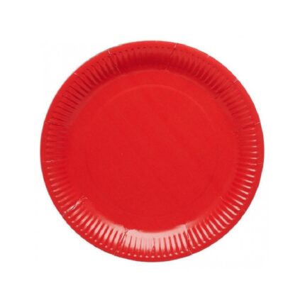 Set 10 farfurii petrecere, 18cm, rosu