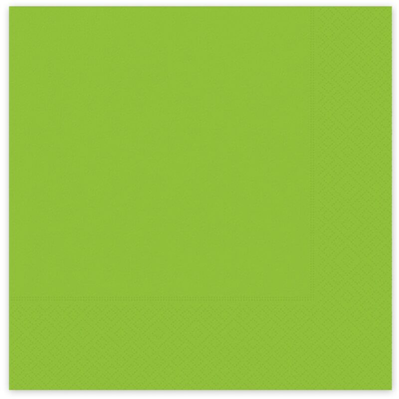 Set 16 Servetele Petrecere, 33 x 33cm, Verde Lime Pastel, PL7062