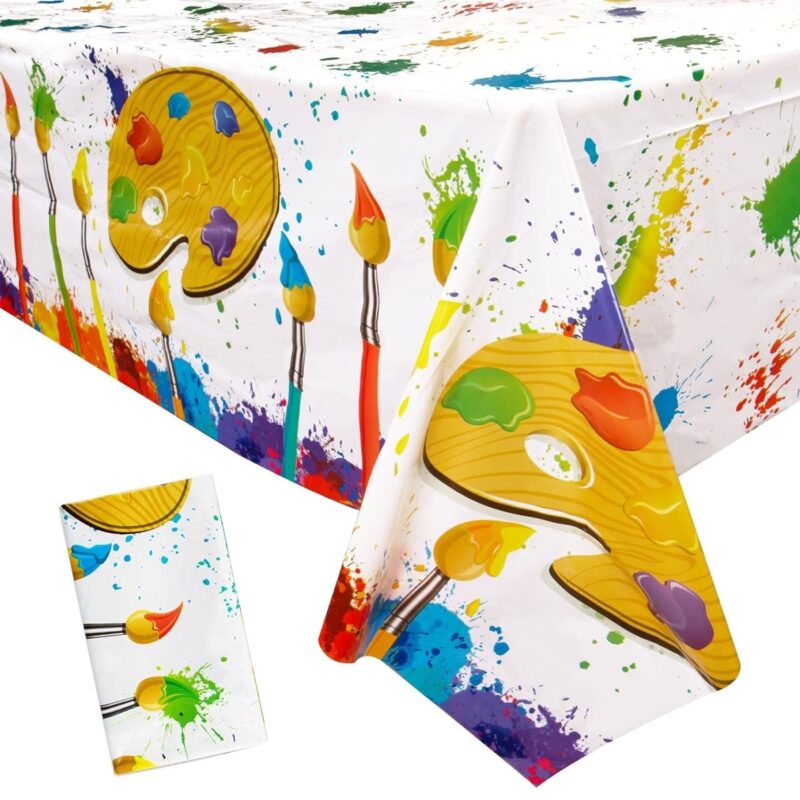 Set 2 Fete de masa pictura, Plastic, Impermeabil, 130 x 220 cm, Multicolor