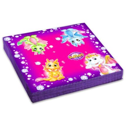 Set 20 servetele Safiras, multicolor, 33x33 cm