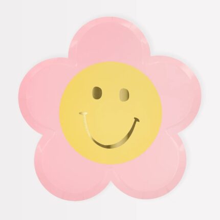 Farfurii floare Happy face, Meri Meri - set de 8