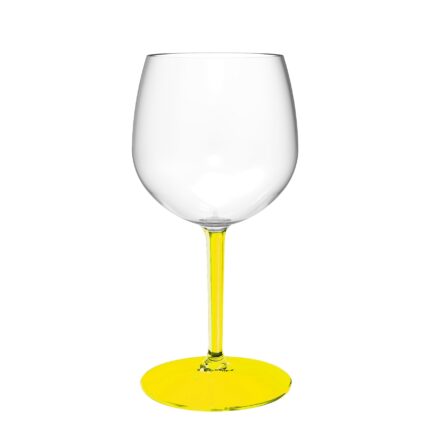 Pahar Ballon Tonic, incasabil, reutilizabil, Tritan 582 cc cu picior galben transparent 1 buc/set