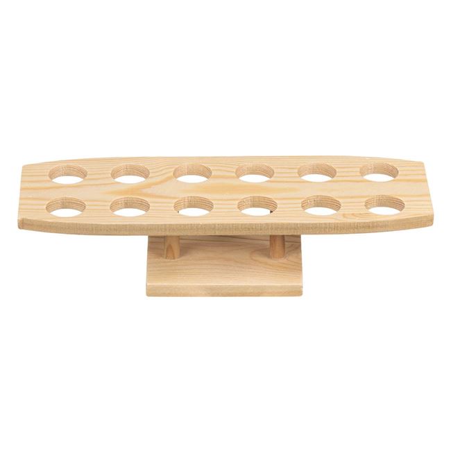 Suport din lemn Antbro® cu 12 locuri pentru cornet, de petrecere, 29x9x6cm