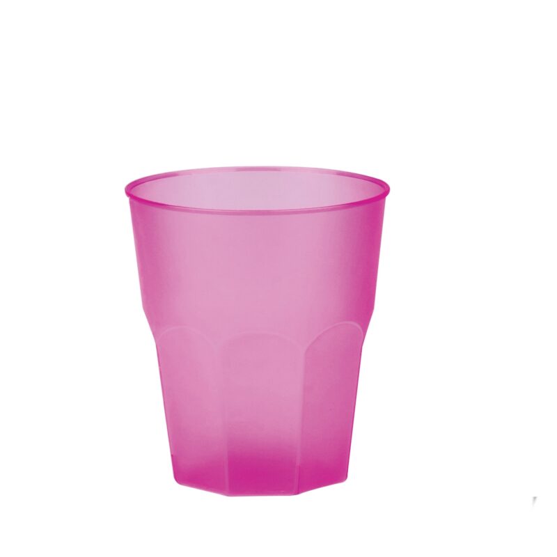 Set 20 buc pahar cocktail fucsia transparent , 250 ml PP , Gold Plast