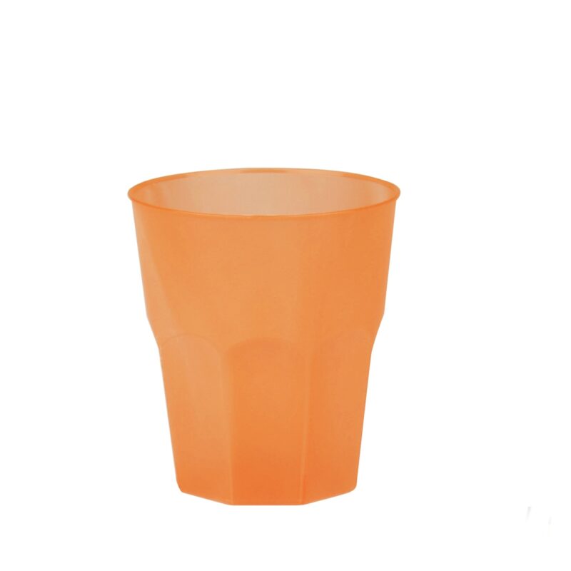 Set 20 buc pahar cocktail portocaliu transparent , 250 ml PP , Gold Plast