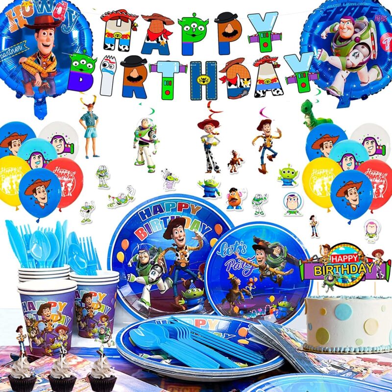 Set 167 decoratiuni petrecere InBoxxarty, albastru