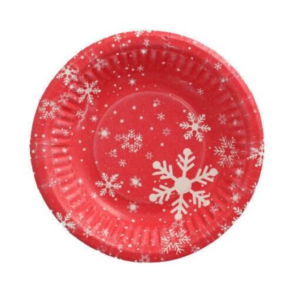 Set 50 farfurii adanci, Papstar, Imprimeu Craciun, 19x3 cm