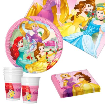 Set pentru petrecere Princesses Disney, 37 piese, multicolor