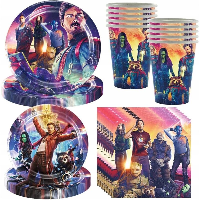 Set de unica folosinta pentru petrecere, Luka, Straznicy, multicolor, set 30 piese