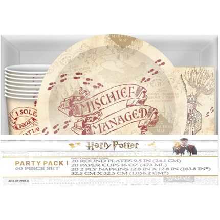 Set de petrecere Harry Potter Marauders Map, cupe, farfurii, servetele