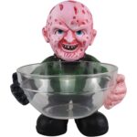 Bol de bomboane Halloween, Freddy Krueger, 12x6x4cm, rasina naturala, multicolor