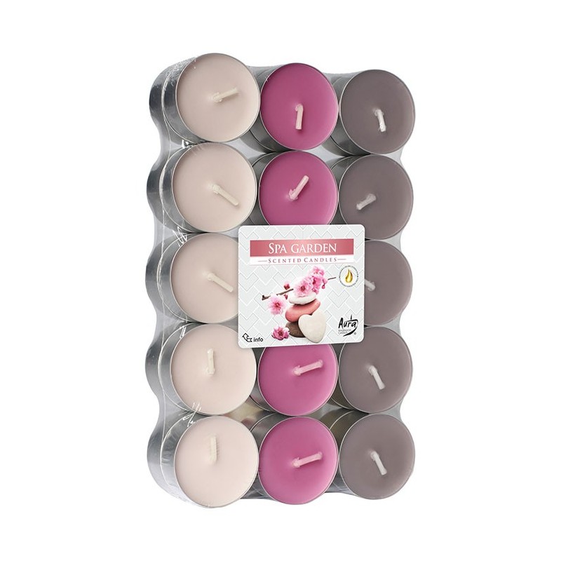 Set lumanari ornamentale parfumate Bispol Gradina si SPA P15-30-254, 30 bucati