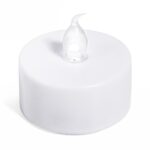 Set lumanari electrice cu led rosu, Dragmari Luxury Decor, 4,7x4,7 cm, alb, 2 buc