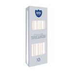 Set lumanari conice Bispol Aura Alb perlat, S30-190, 10 bucati