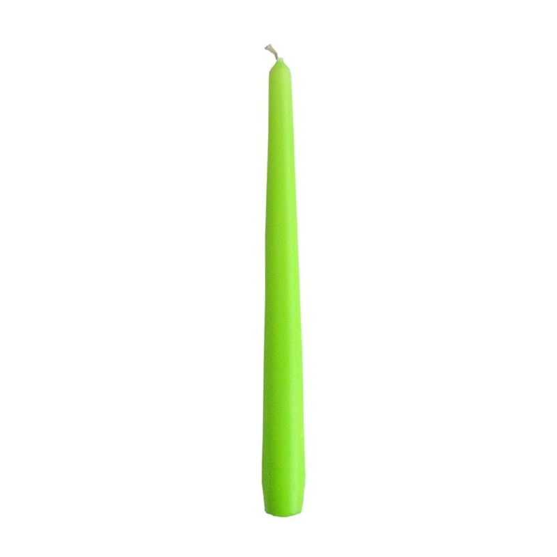 Set lumanari conice Bispol Verde neon S30-064, 10 bucati