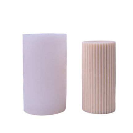 Matrita Silicon pentru lumanari decorative si sapun model conic cu linii mici
