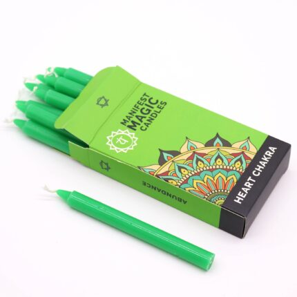 Lumanari Magice Ezoterice Verde(12bc) - Chakra Inimii
