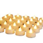 Set 24 Lumanari LED, QEM, non-toxice, alb cald, 200 de ore autonomie