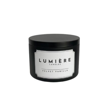 Lumanare parfumata, Lumiere Candles, Velvet Vanilla, timp ardere 50h, 200 g