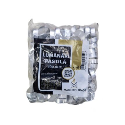 Lumanari tip pastila, Timp de ardere max 4h, 100 buc / punga