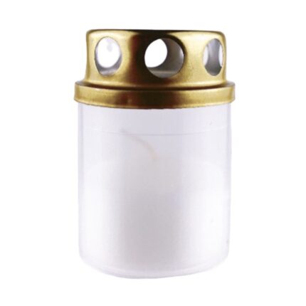 Set 9 x Candela cu Capac, Alb, 12 Ore