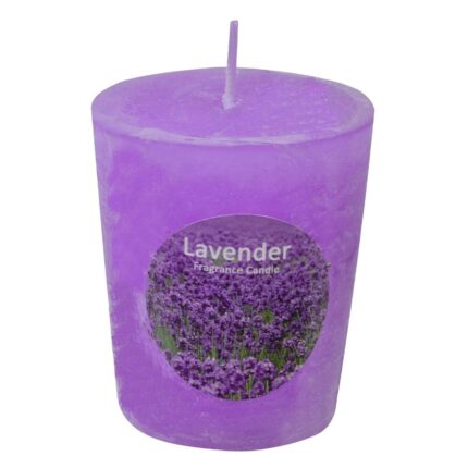 Lumanare violet cu parfum de lavanda, Lioness, 4.5 x 5 cm
