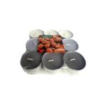 Set 18 lumanari parfumate tip pastila cu aroma de migdale si portocala, 4 h