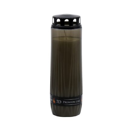 Candela din plastic cu capac~7 zile Premium Line Negru