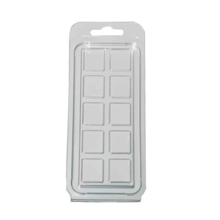 Ambalaj plastic pentru tablete din ceara parfumate, Milmatt, clamshell wax melt, 10 celule, capacitate 50g