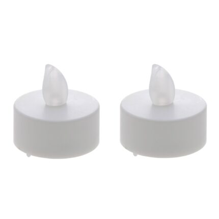 Set 2 lumanari LED, tip pastila, lumina albastra