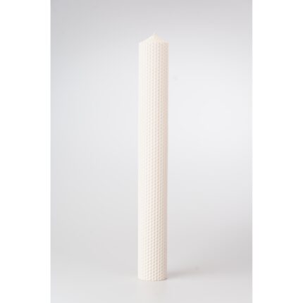 Lumanare cununie si botez tip fagure alb de H40 cm-D 5cm